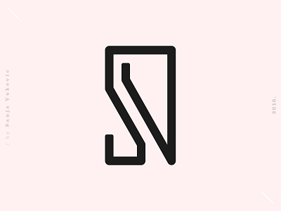 SV Monogram fashion icon logo mark modern monogram s simbol simple sv typography v