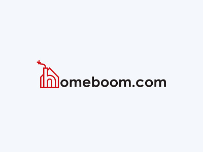 Homeboom boom design h home icon illustration logo simbol simple typography vector