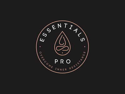 EssentialsPro design enteric essential oils icon illustration logo medicine simbol simple yoga