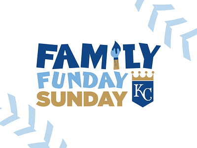 KC Royals - Family Funday Sunday Logo baseball kansascity kcmo logo marketing mlb royals