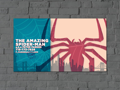 Spider-Man Business Card business card design graphic design marvel spider man superhero