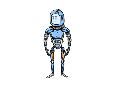 Dribbble Warmup - Lucky adobe character character design design illustration photoshop robot
