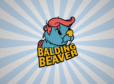 Balding Beaver Color adobe branding design illustration logo photoshop