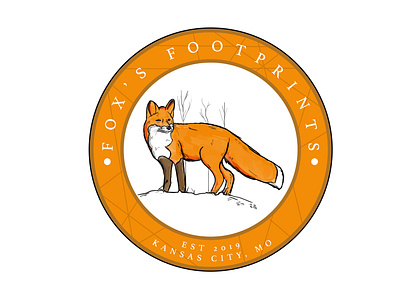 Fox's Footprints adobe branding design illustration logo photoshop typography