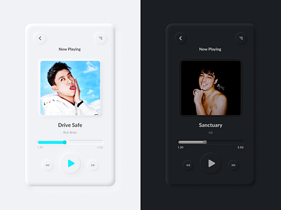 Music App - Neumorphism Style app design ecommerce ecommerce app illustration illustrator mobile mobile ui music music app music player neumorph neumorphism skeumorphism ui ux