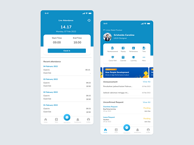 Attendance App absence app attendance branding crm design hris illustration illustrator logo mobile mobile ui ui