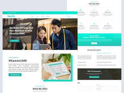 UpahKu - Company Profile app attendance design employee mobile ui ui umk umkm website