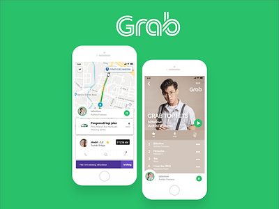 New feature GrabMusic app design flat grab illustration illustrator mobile mobile ui music ui ux