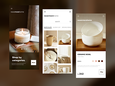 nevermorehome I Mobil App app decoration graphic design mobile sketch ui