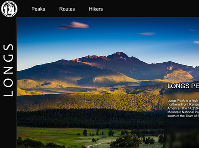 Colorado's Fourteeners design ui ux web