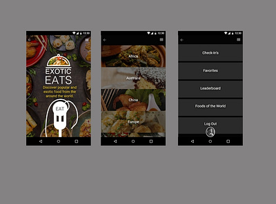 Exotic Eats Mobile App design ui ux web
