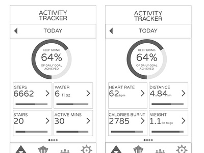 Activity Tracker App design ui ux web website