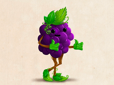 Blackberry art character design digital art fruits illustrator procreate