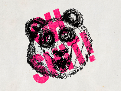 Pill panda animals art digital art drugs illustration lettering panda procreate