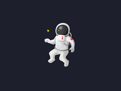 Spaceman astronaut illustration space spaceman sticker