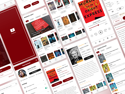 BookHeart e-book reader and audiobook player app for bookworms audiobook audiobook app best app book bookshelf bookworm design app e book e book app editorial graphic design library mobile mobile app design player product design reader reading ui ui design