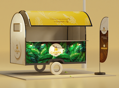 Coffee Trailer Project 3d art bl blender3d branding cycles design logo