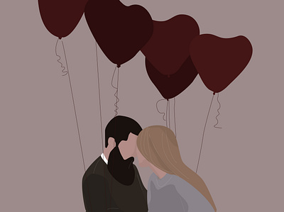 romantic surprises app art design flat illustration illustrator minimal ui vector web