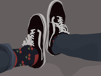 socks are important app art cherries design flat happysocks illustration illustrator minimal socks ui vans vector web
