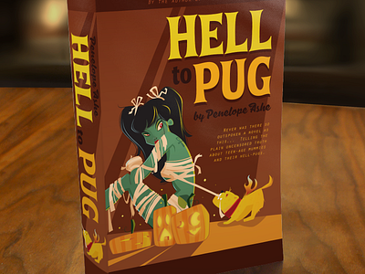 HELL to PUG dog girl green illustration illustrator mummy orange pinup pug vector yellow