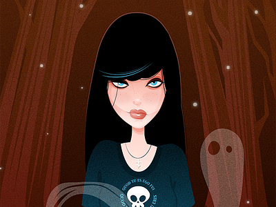 Quod tu es ego fui goth gothic halloween illustration spooky vector