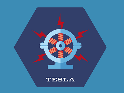 Signage - Tesla illustration office retro sign vector vintage