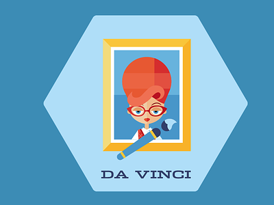 Signage - Da Vinci illustration office retro sign vector vintage