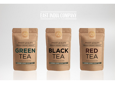 East India Company tea - papar bags brand design brand identity branding package design packaging packaging design paper bag redesign tea tea packaging