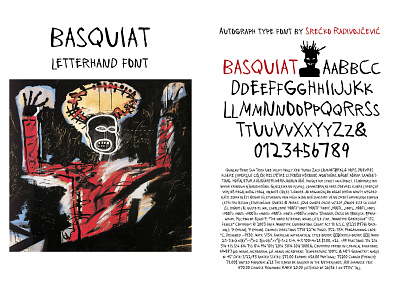 Basquiat - Letter-hand Font basquiat font font awesome font design font family handwritten font typeface typography typography art