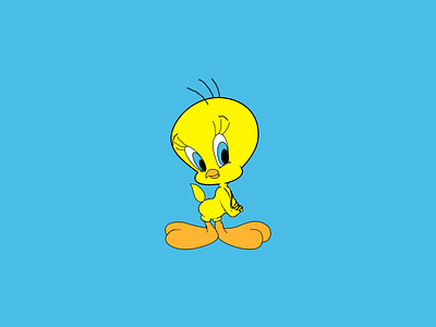 Character Practice Tweety Bird bird blue character cute disney eyes flat illustration psd tweety vector yellow