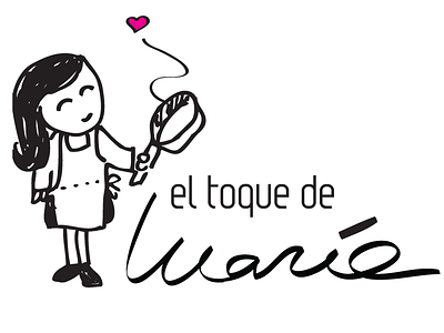 El toque de maria catering chef cocina cook cuisine girl logo