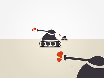 Spread love not start wars heart illustrator peace peaceful tank tanks vector war