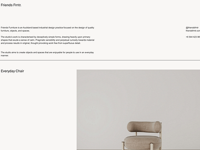 Friends Furniture Website UI