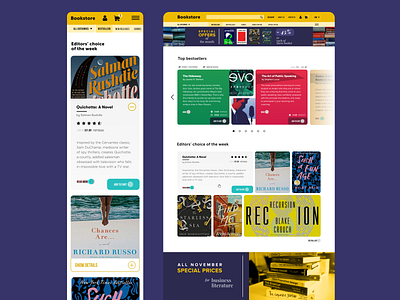 Bookstore books bookshop bookstore catalogue desktop ecommerce mobile slider ui web webdesign webpage website
