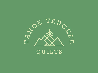 Tahoe Truckee Quilts Logo backpacking clean logo and branding logo design luxury monoline mountain logo outdoor branding outdoor logo outdoors quilt logo tahoe california tahoe truckee branding