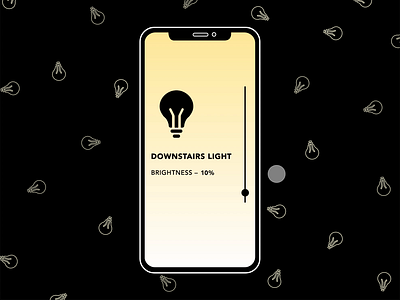 Change the Brightness animation drag animation light lightbulbs ui