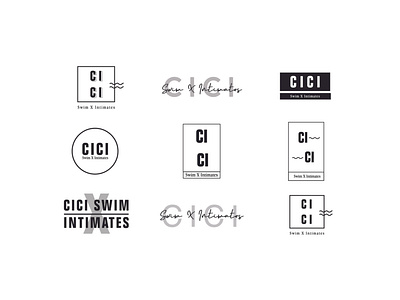 Cici Swim X Intimates brand brand identity branding branding design creative exploration feminine graphic design logo collection logo concepts logo design branding logo design concept logo mark logodesign logos modern design swimsuit typography