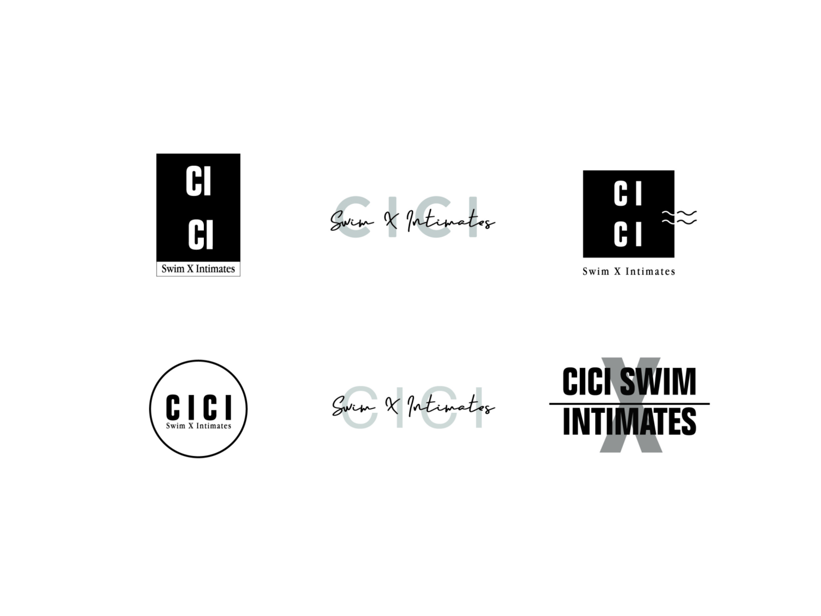 swimsuit brand with x logo