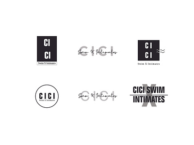 CiCi Swim X Intimates brand branding branding design creative exploration feminine graphic design logo collection logo concepts logo design branding logo design concept logo mark logodesign logos modern design swimsuit typography