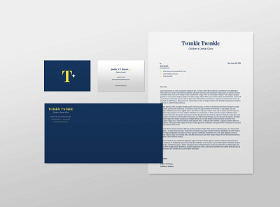 Twinkle Twinkle Children's Dental 🦷 branding business card clinic dentist dentist branding dentistry design identity letterhead logo print stationary