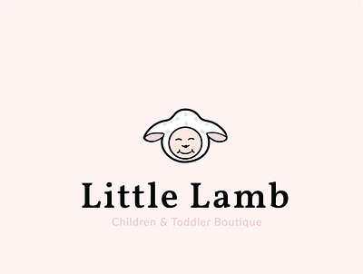 Little Lamb 🐑 baby baby clothing baby shop boutique brand marks branding branding and identity children lamb logo logo design minimalist logo sustainable typography word mark