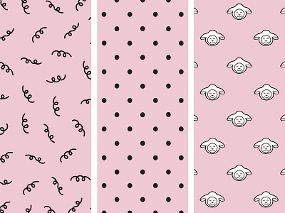 Little Lamb 🐑 - Patterns baby baby clothing baby pattern baby shop brand identity branding branding and identity children design illustration lamb pattern pink print sustainable