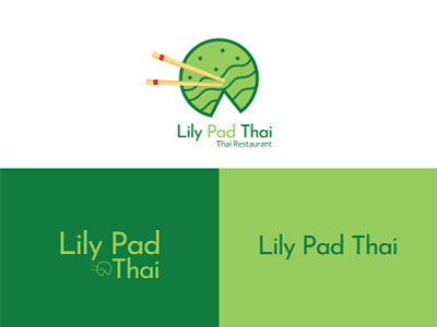 Lily Pad Thai 🥢 asian asian food brand brand identity brand mark branding chopsticks design food graphic design identity illustration logo minimal restaurant thai thaifood thailand word mark