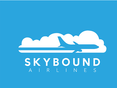 #Daily Logo Challenge: Skybound | Airline Company ✈️ airline airplane brand and identity cloud daily challenge daily logo daily logo challenge design graphic design illustrator logo logo type plane sky skybound