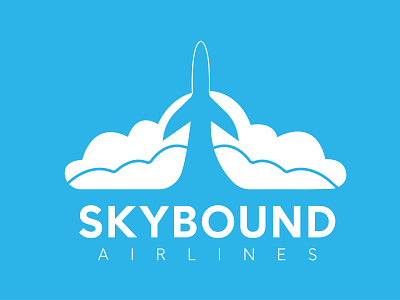 #Daily Logo Challenge: Skybound | Airline Company ✈️ airline airplane brand and identity cloud daily challenge daily logo daily logo challenge design graphic design illustrator logo logo type plane sky sky bound