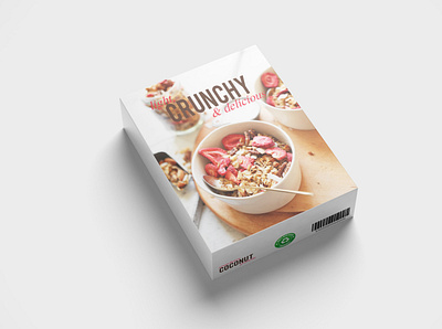 Freshly Made | Strawberry Coconut Granola cereal food graphic design homemade packaging