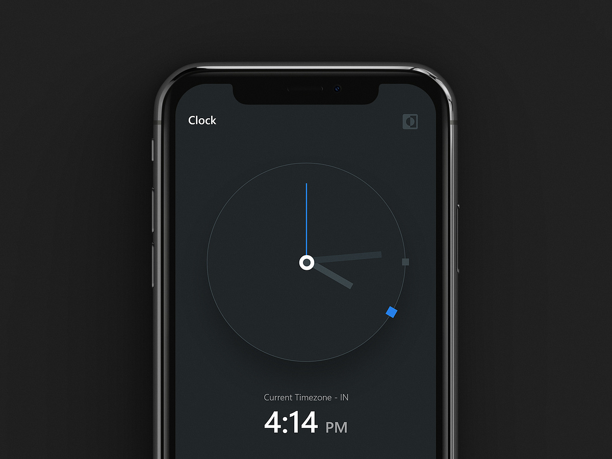 Minimalist Clock App UI Kit by Rushi Tatmiya on Dribbble