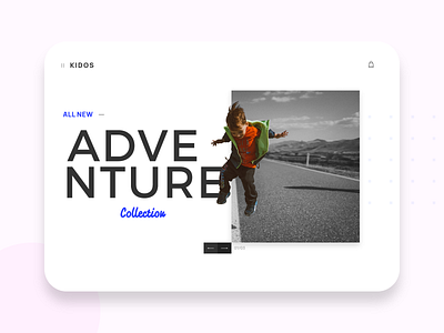 KIDOS adventure app cart collection kidos kids shopping ui web design web ui webdesign