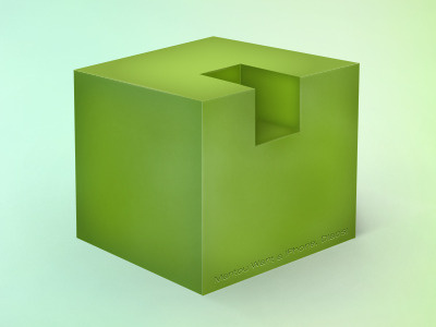 A cube cube green illustration