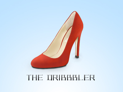 Red High Heel dribbble illustration paint shoe womans